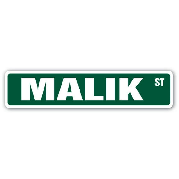 MALIK Street Sign Childrens Name Room Sign | Indoor/Outdoor |  30" Wide