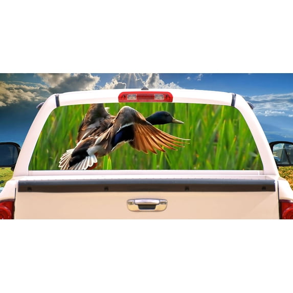 MALLARD DUCK Rear Window Graphic back truck decal suv view thru vinyl