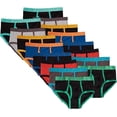 thumbnail image 1 of MALLARY BY MATTHEW Boys 100% Cotton Briefs Underwear (16 Pack), Basics Multicoloured Elastic, XS, 1 of 4