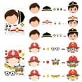 thumbnail image 1 of MALLMALL6 36 Counts DIY Firefighter Face Stickers for Birthday Party, 1 of 4