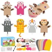 MALLMALL6 Farm Animals Puppet Making Craft Kit for Back to School Story Sharing Party