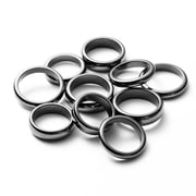 MALLMALL6 Magnetic Black Rings,Round Magnet Rings,10 Pieces,Black
