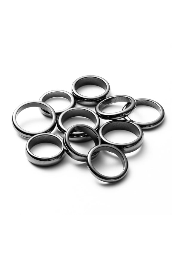 Magnetic Black Rings,Round Magnet Rings,10 Pieces,Black