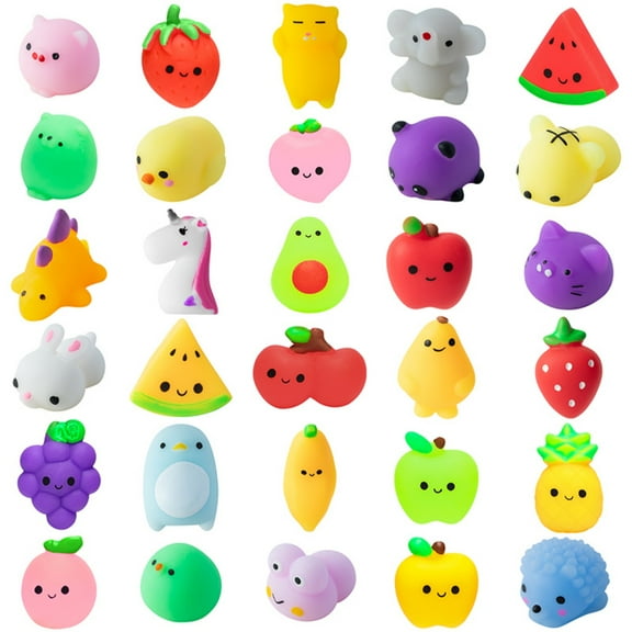 Haooryx Mochi Squeeze Toys for  Party Decorations, 30Pcs Stress-relieving toys
