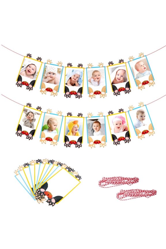 Photo Banner for 12 Months Monthly Milestone Hanging Banner