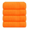 thumbnail image 1 of MALLONI HOME 4 Pack Bath Towel Set 27x54, 100% Ring Spun Cotton, Ultra Soft Highly Absorbent Machine Washable Hotel Spa Quality Bath Towels for Bathroom, 4 Bath Towels Orange, 1 of 7