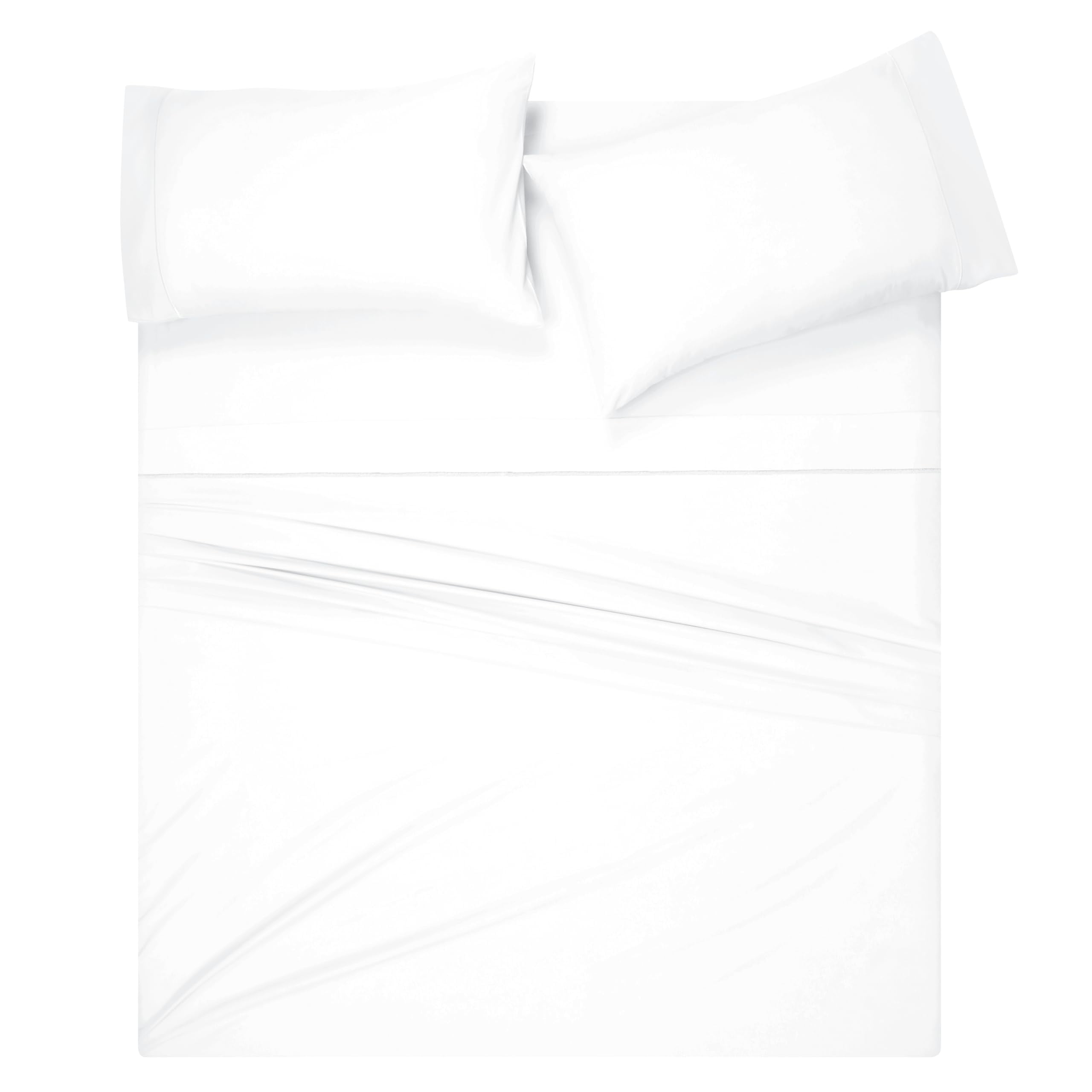 MALLONI HOME King Sheet Set - Cotton Rich Bedding Sets King, 4 Piece Deep Pocket King Size Bedding Sets - Ultra Soft, Wrinkle Resistant, Quick Dry, Easy Care King Sheets - White - Walmart.com