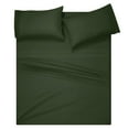 thumbnail image 1 of MALLONI HOME King Sheet Set - Cotton Rich Bedding Sets King, 4 Piece Deep Pocket King Size Bedding Sets - Ultra Soft, Wrinkle Resistant, Quick Dry, Easy Care King Sheets - Olive Green, 1 of 6