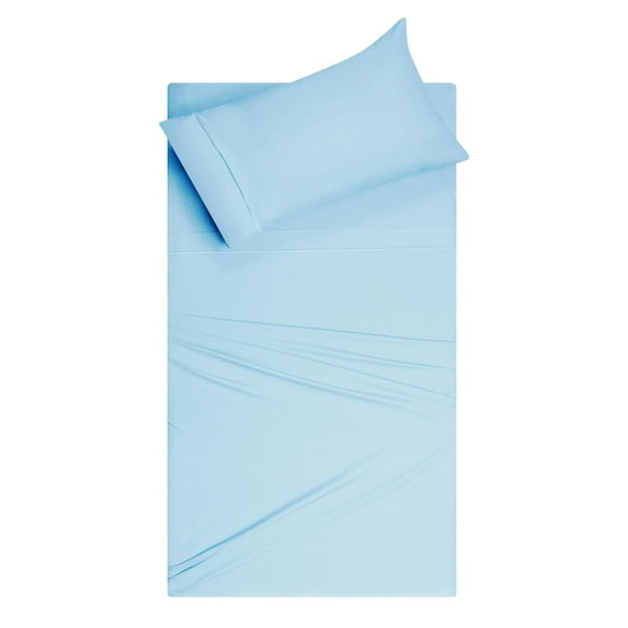 MALLONI HOME Twin XL Sheet Sets - Cotton Rich Twin XL Bedding Sets, 3 Piece Deep Pocket Twin XL Sheet - Ultra Soft, Wrinkle Resistant, Quick Dry, Easy Care Twin XL Sheets - Sky Blue