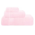 thumbnail image 1 of MALLONI HOME Ultra Soft 3 Pack Cotton Towel Set, Contains a Bath Towel 28x55 inch, a Hand Towel 16x24 inch & a Wash Coth 12x12 inch, Ideal Everyday use, Compact & Lightweight - Pink, 1 of 6