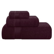 MALLONI HOME Ultra Soft 3 Pack Cotton Towel Set, Contains a Bath Towel 28x55 inch, a Hand Towel 16x24 inch & a Wash Coth 12x12 inch, Ideal Everyday use, Compact