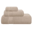 thumbnail image 1 of MALLONI HOME Ultra Soft 3 Pack Cotton Towel Set, Contains a Bath Towel 28x55 inch, a Hand Towel 16x24 inch & a Wash Coth 12x12 inch, Ideal Everyday use, Compact & Lightweight - Tan, 1 of 6