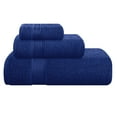 thumbnail image 1 of MALLONI HOME Ultra Soft 3 Pack Cotton Towel Set, Contains a Bath Towel 28x55 inch, a Hand Towel 16x24 inch & a Wash Coth 12x12 inch, Ideal Everyday use, Compact & Lightweight - Navy Blue, 1 of 6