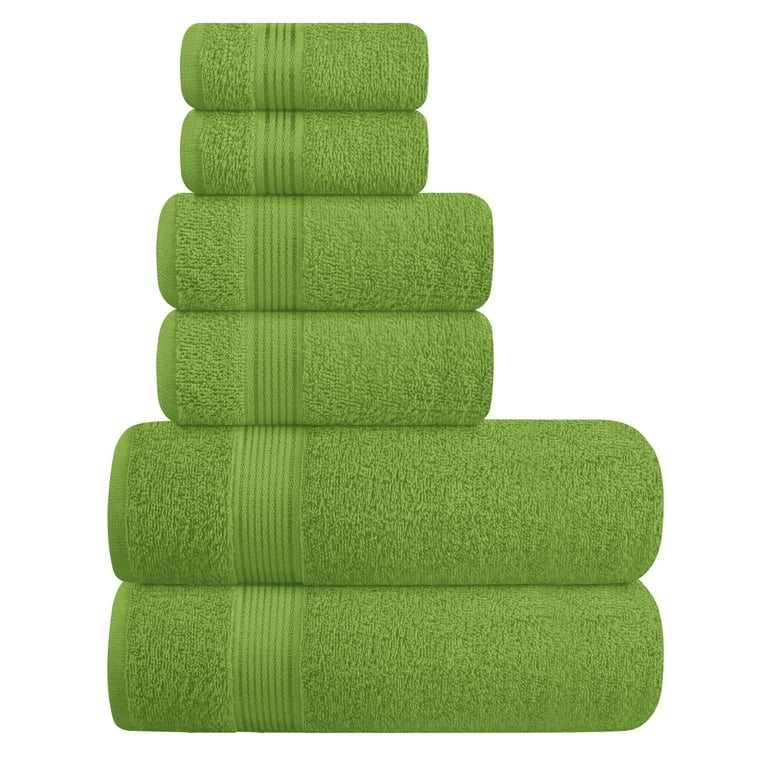 MALLONI HOME Ultra Soft 6 Pack Cotton Towel Set Contains 2 Bath Towels 28x55 inch 2 Hand Towels 16x24 inch 2 Wash Coths 12x12 inch Ideal for Everyday use Compact
