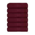 thumbnail image 1 of MALLONI HOME Ultra Soft 6-Piece Hand Towel Set 16x28 - 100% Ringspun Cotton - Durable & Highly Absorbent Hand Towels - Ideal for use in Bathroom, Kitchen, Gym, Spa & General Cleaning - Burgundy, 1 of 6