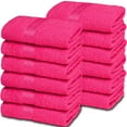 thumbnail image 1 of MALLONI HOME Ultra Soft Cotton Washcloths, Contains 12 Piece Face Cloths 12x12 inch, Ideal for Everyday use Face Towels, Compact & Lightweight Multi Purpose Washcloths - Hot Pink, 1 of 5