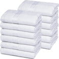 thumbnail image 1 of MALLONI HOME Ultra Soft Cotton Washcloths, Contains 12 Piece Face Cloths 12x12 inch, Ideal for Everyday use Face Towels, Compact & Lightweight Multi Purpose Washcloths - White, 1 of 5