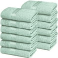 thumbnail image 1 of MALLONI HOME Ultra Soft Cotton Washcloths, Contains 12 Piece Face Cloths 12x12 inch, Ideal for Everyday use Face Towels, Compact & Lightweight Multi Purpose Washcloths - Sea Green, 1 of 5