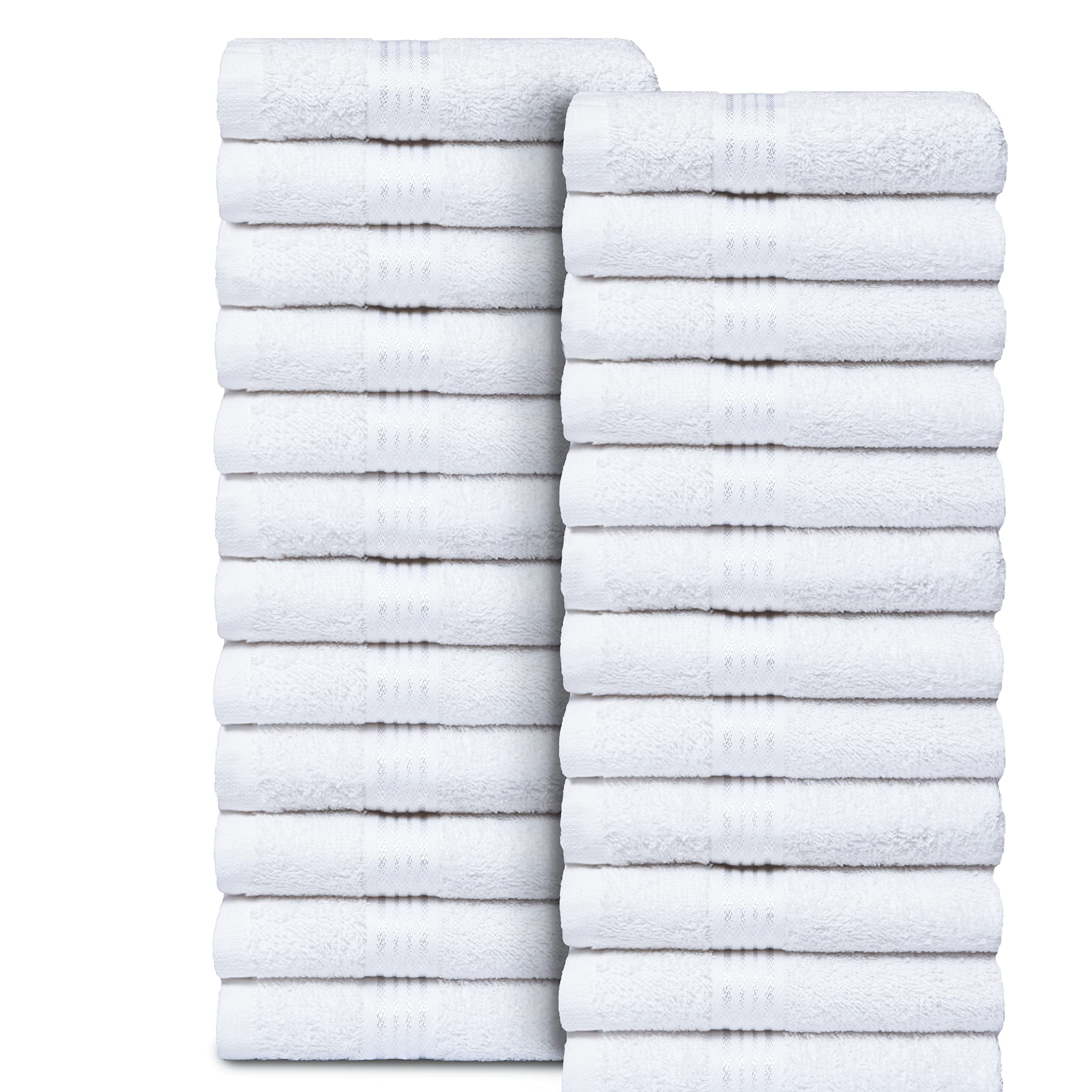 Simpli-Magic 100% Cotton Terry Washcloths - Pack Of 48, 12x12 Inch, Bulk Cleaning Rags For Home, Kitchen, Auto, Gym
