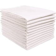 MALLOWEX Kitchen Flour Sack Kitchen Towels Half- White | 12 Pack | 28 x 28 inch | Multi-Use Dish Towel | 100% Ring Spun Cotton | Lint Free | Highly Absorbent Tea Towels for Embroidery/Craft
