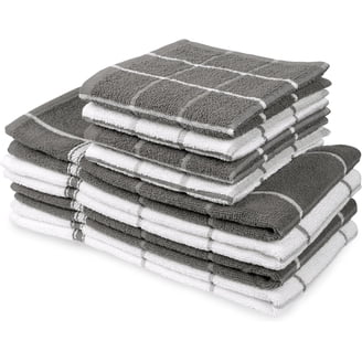 KitchenAid Albany Dishcloth 8 Pack Set, Absorbent Cotton, Striped