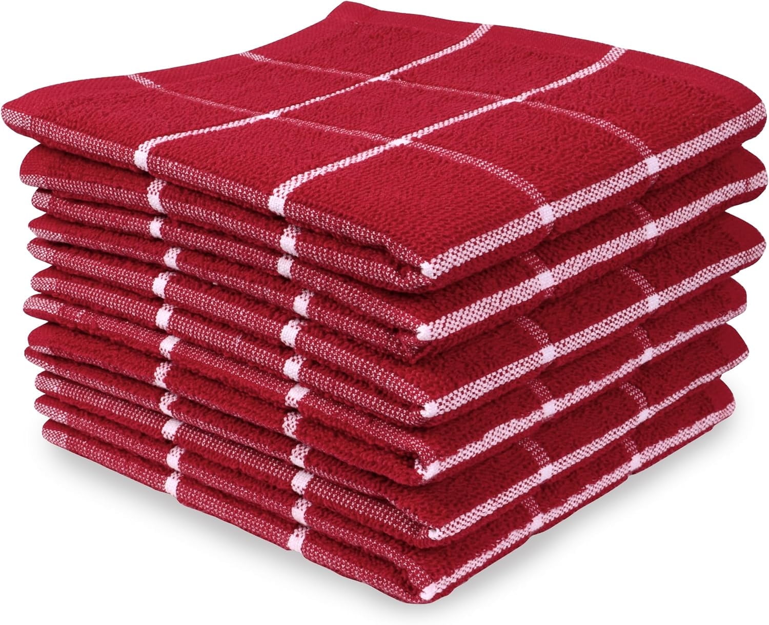 Mallow Cloth MALLOWEX Terry Kitchen Dish Cloth Set of 6 Solid | 12 x 12 Inches ...