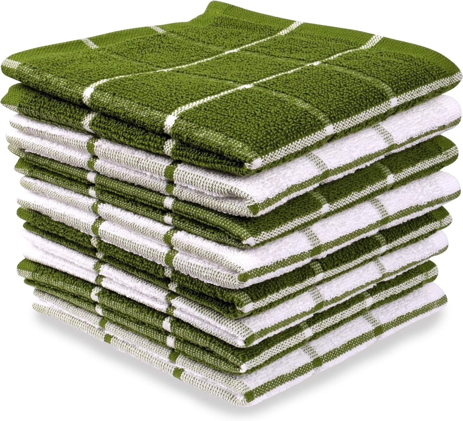 Mallow Cloth MALLOWEX Terry Kitchen Dish Cloth Set of 8, 12x12 Inches, Super Soft ...
