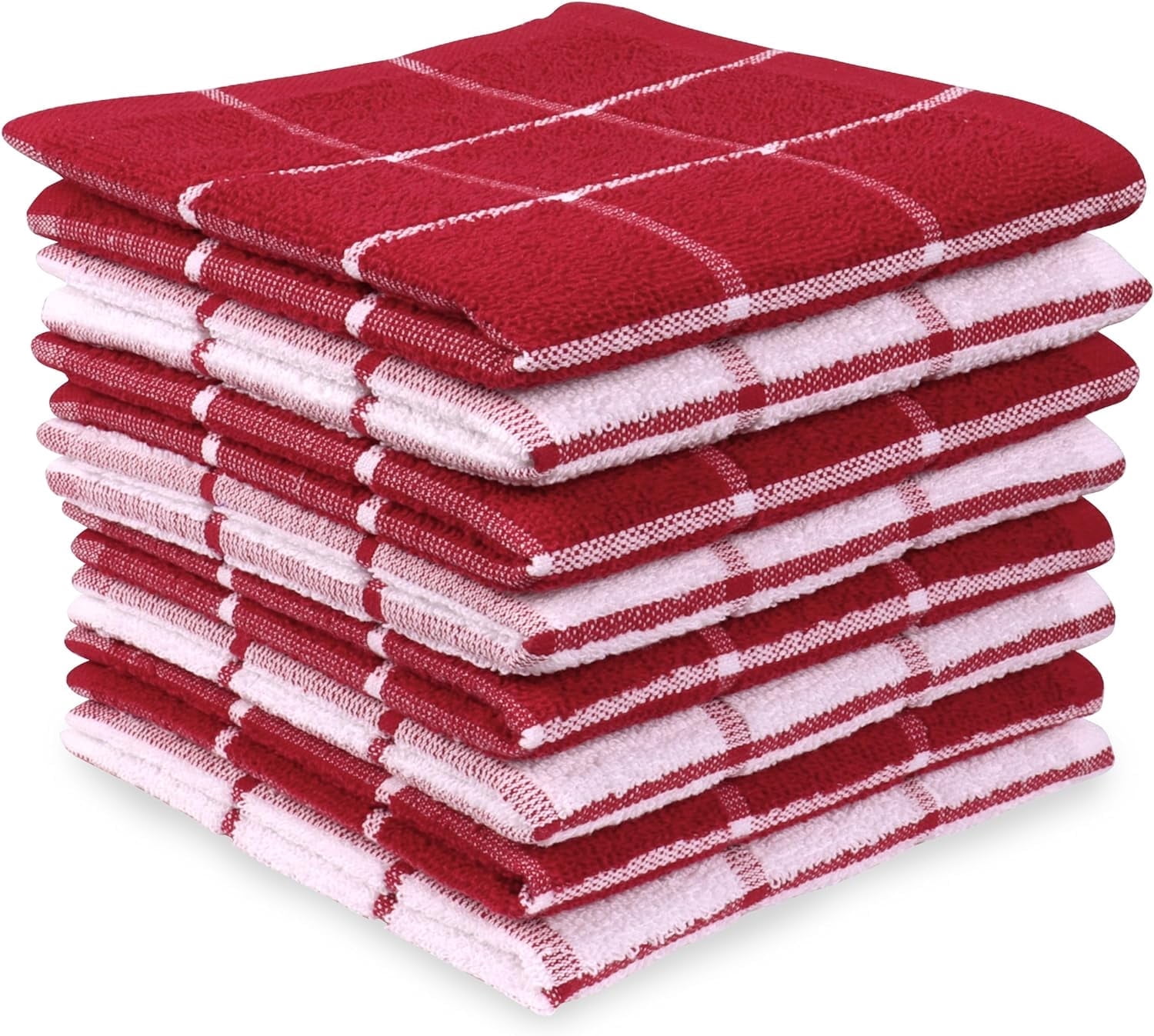 Mallow Cloth MALLOWEX Terry Kitchen Dish Cloth Set of 8 | 12 x 12 inches | Super ...