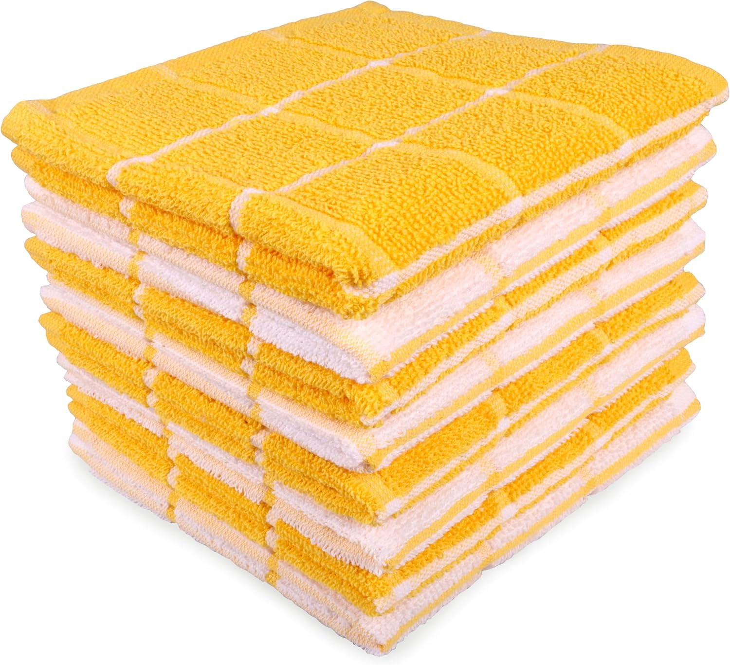 Mallow Cloth MALLOWEX Terry Kitchen Dish Cloth Set of 8 | 12 x 12 Inches | Super ...