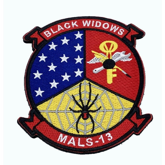 MALS 13 Black Widows Patch – With Hook and Loop