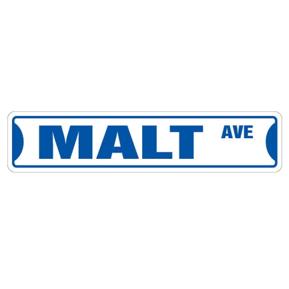 MALT Street Sign shop store ice cream milkshake | Indoor/Outdoor | 30" Wide