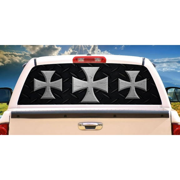 MALTESE Rear Window Graphic truck view thru vinyl decal back