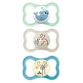 thumbnail image 1 of MAM Air Day & Night Pacifiers (3 pack), MAM Sensitive Skin Pacifier 6+ Months, Glow in the Dark Pacifier, Best Pacifier for Breastfed Babies, Baby Boy Pacifiers, 1 of 9