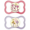 thumbnail image 1 of MAM Air Night Pacifier, 6+ Months, Girl, 2 Pack, 1 of 11