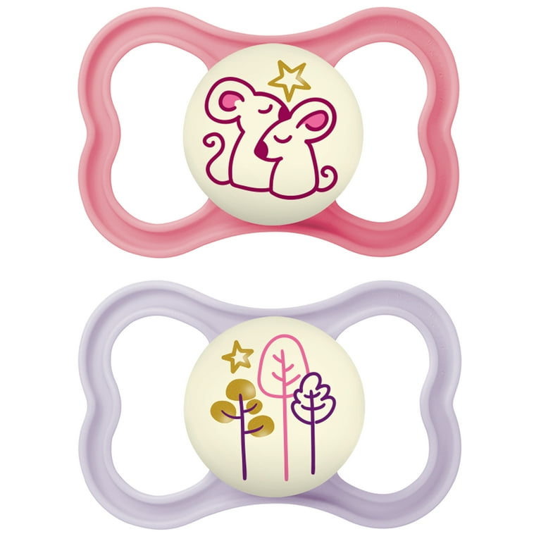 Buy A Night Orthodontic Pacifier, Girl, 0-6 Plus Onths, 2-Count
