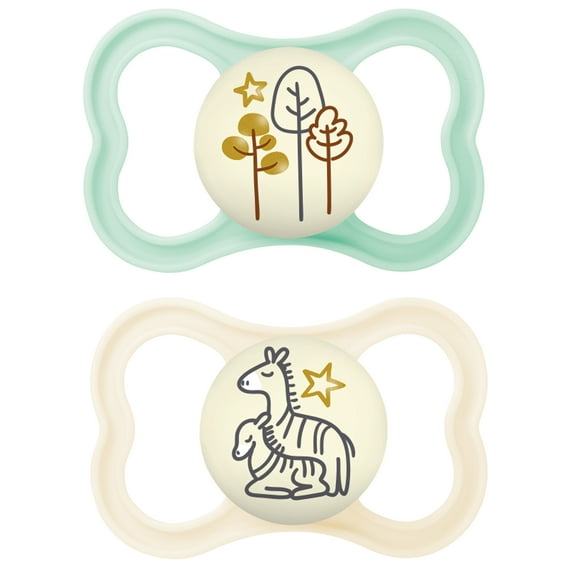 MAM Air Night Pacifier, 6+ Months, Unisex, 2 Pack