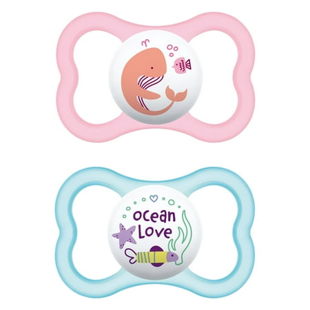 MAM Air Pacifier, 6+ Months, Girl, 2 Pack