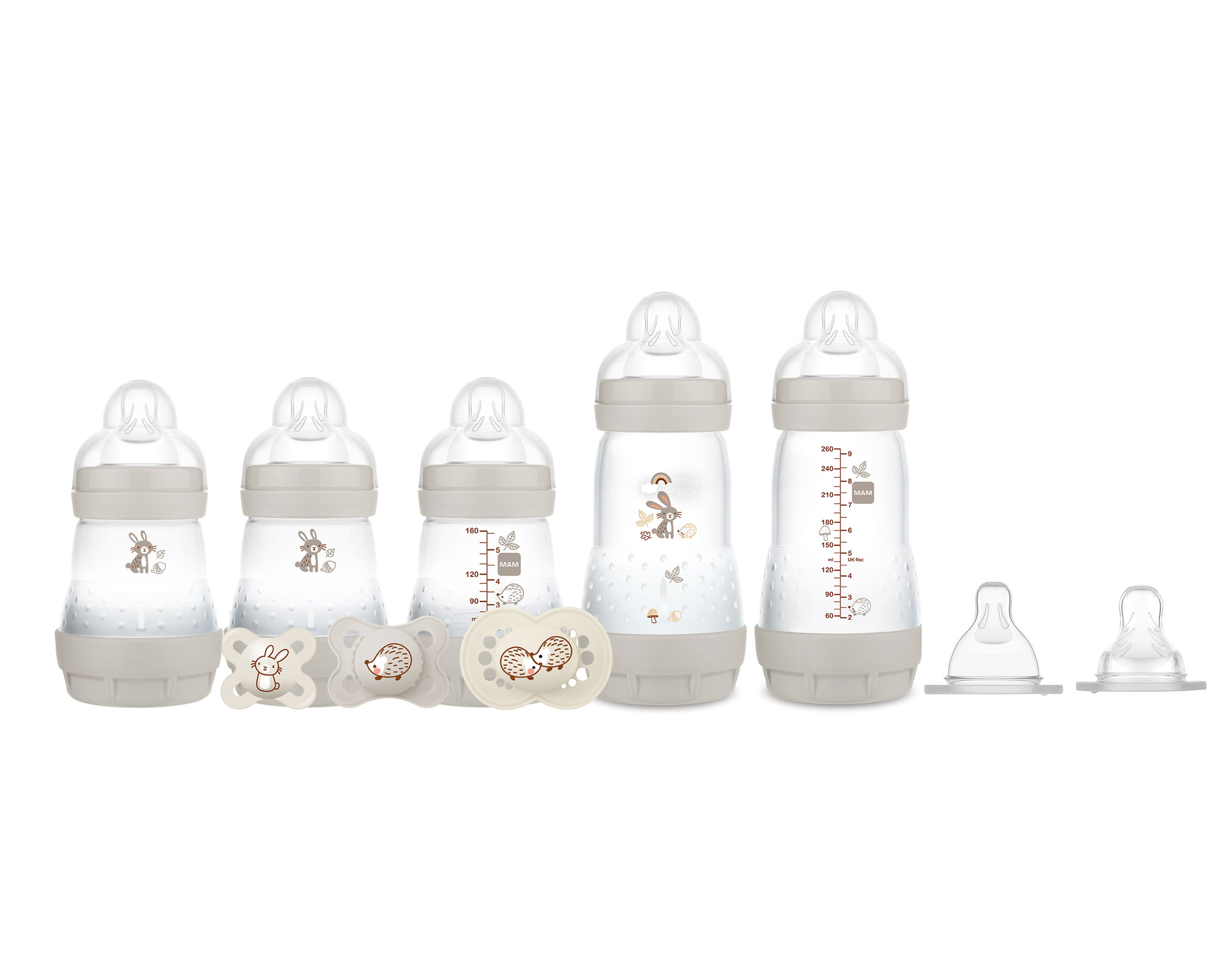 MAM Baby Bottle and Pacifier Matte Gift Set, Unisex, 10 Pack - image 1 of 9