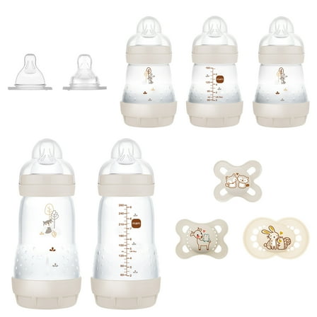 MAM Baby Essentials Bottle & Pacifier Gift Set, 10 Piece