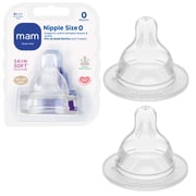 MAM Bottle Nipples, 2 Pack