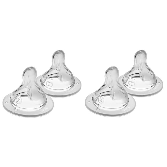 MAM Bottle Nipples Extra Fast Flow Nipple Level 4, for 6+ Months, SkinSoft Silicone Nipples for Baby Bottles, Fits All MAM Bottles, 4 Pack C25