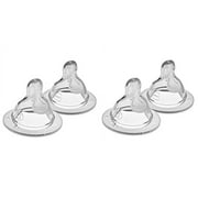 MAM Bottle Nipples Medium Flow Nipple Level 2, for 2+ Months, SkinSoft Silicone Nipples for Baby Bottles, Fits All MAM Bottles, 4 Pack