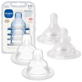 thumbnail image 1 of MAM Bottle Nipples Mixed Flow Pack - Medium Flow Nipple Level 2 and Fast Flow Nipple Level 3, for Newborns and Older, SkinSoft Silicone Nipples for Baby Bottles, Fits All MAM Bottles, 4 Pack, 1 of 6
