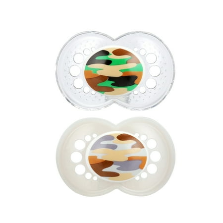 MAM Camo Pacifier, 16+ Months, Unisex, 2 pack