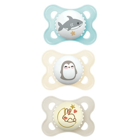 MAM Day & Night Pacifier, 0-6 Months, Boy, 3 pack