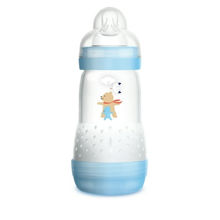 MAM Baby Bottles for Breastfed Babies, MAM Baby Bottles Anti-Colic, Boy, 9 Ounces, 1-Count