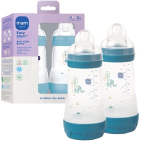 MAM Easy Start Anti-Colic Bottle, 9 oz, Boy, 2 Pack