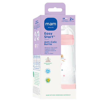 MAM Easy Start Anti-Colic Bottle, 9 oz, Girl, 1 pack
