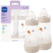 MAM Easy Start Anti-Colic Matte Bottle 9 oz, Pack of 2 - Dune