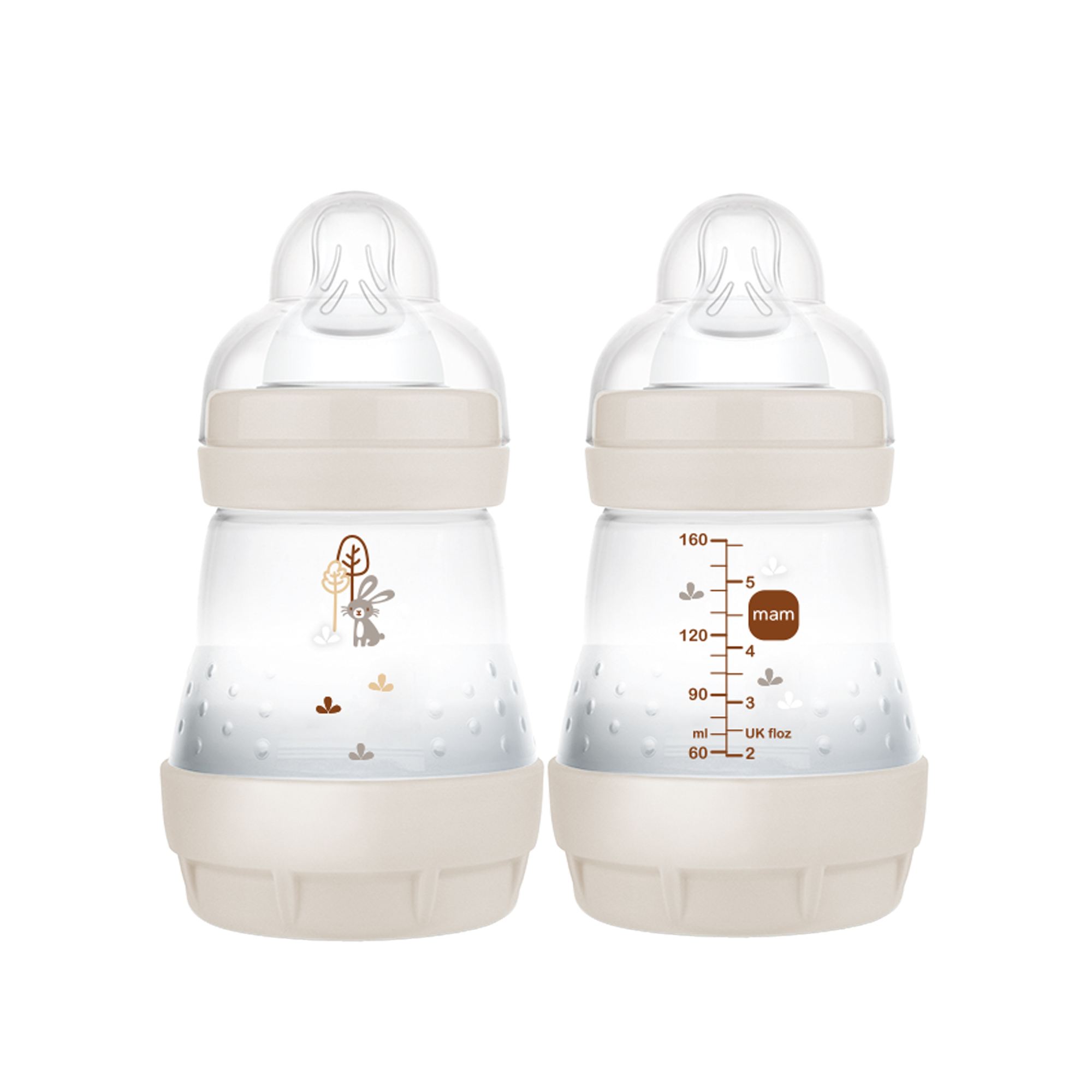 MAM Easy Start Matte Anti-Colic Bottle, 5 oz, Unisex, 2 pack